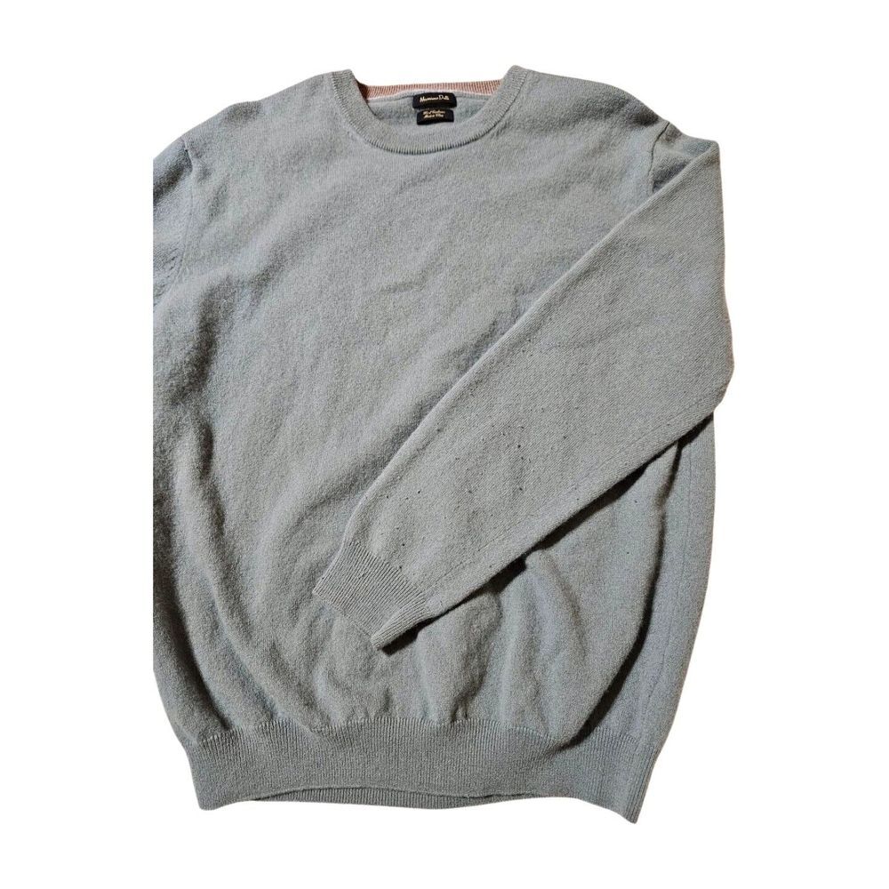 Massimo Dutti Wool Cashmere Long Sleeve Sweater Green Women's XXL